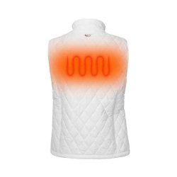 Nordic Heat - Dame Vest i hvidt Quilt