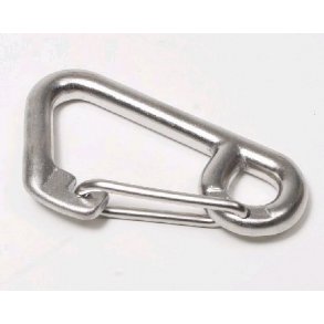 Spring hook 100mm Rustfri