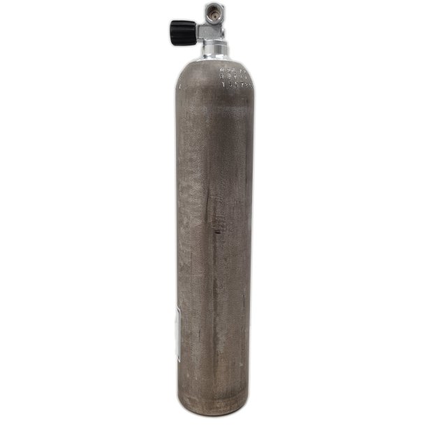 7L Luxfer alu stageflaske Silver med ventil 