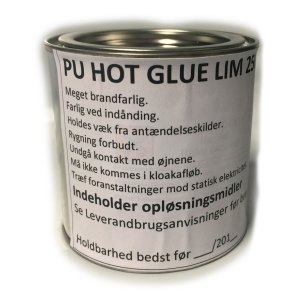 LIM HOT GLUE PU 1/4 LITER TIL PVC, NEOPREN & GUMMI