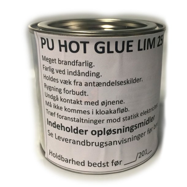 LIM HOT GLUE PU 1/4 LITER TIL PVC, NEOPREN &amp; GUMMI