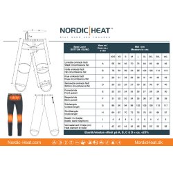 Nordic Heat undertøj BUKSER med - Heating system Rude - Herning Dykkercenter