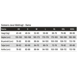 Subzero Java Allround V�ddragt 3mm - Kvinder