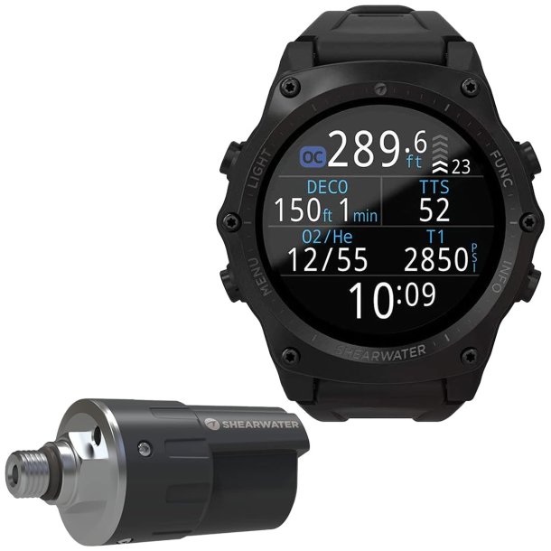Shearwater Dykkercomputer Teric Sort Inkl. Swift Transmitter