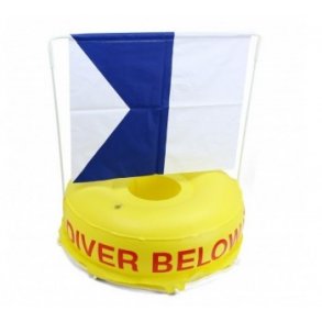 Diver Below Bje gul m. Alpha flag