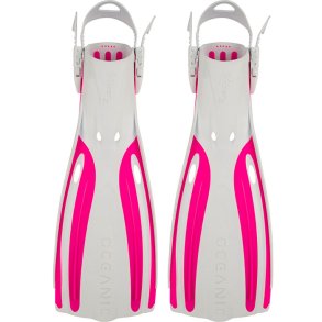 Oceanic Viper 2 Hlremsfinner - Hvid/Pink